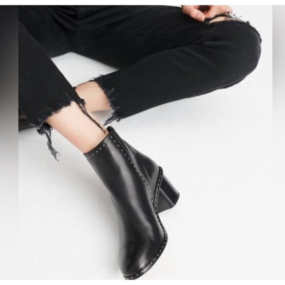 Rag & Bone Willow Stud Leather Boots In Black Size EU 41/US 11 - Picture 15 of 16